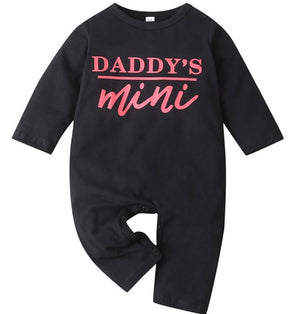 Daddy's Mini Baby Black Jumpsuit