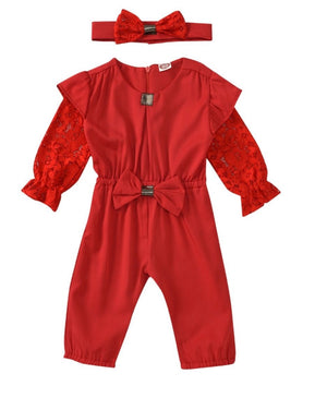 Red Romper two piece set