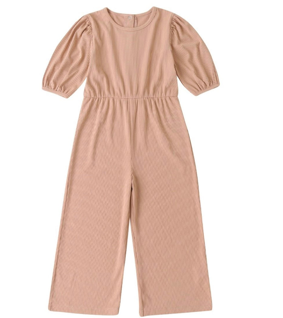 Tan toddler romper set