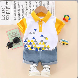 2 piece Baby Boy Lively Geometric print