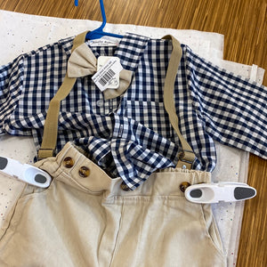 Boys plaid shirt/jean set