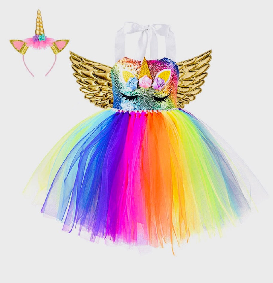 Unicorn Rainbow TuTu Set