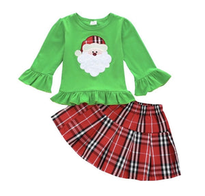 Red and Green 2 piece Santa set