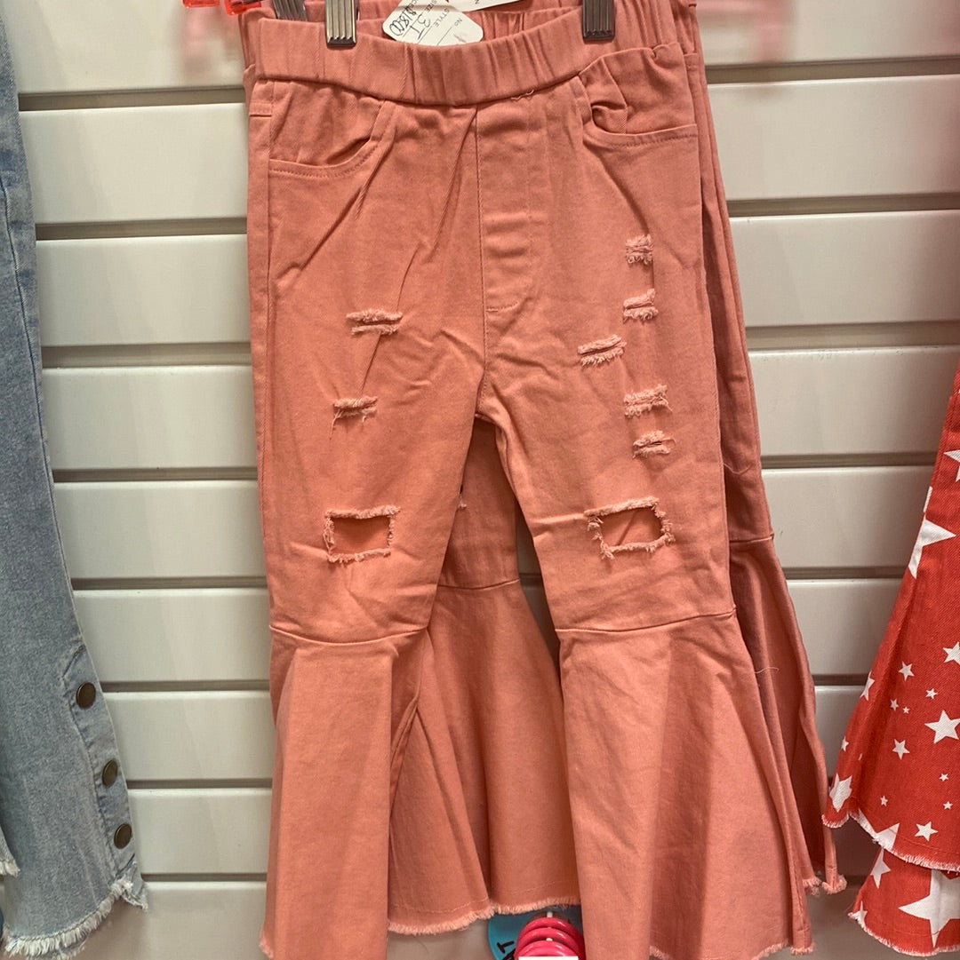 Girls coral bell bottoms