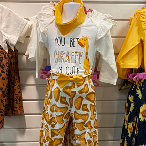 Girls “you bet giraffe” 3 piece set