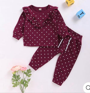 2 Piece Burgundy set