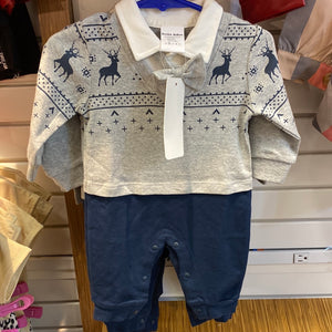 Boys gray & blue onesie