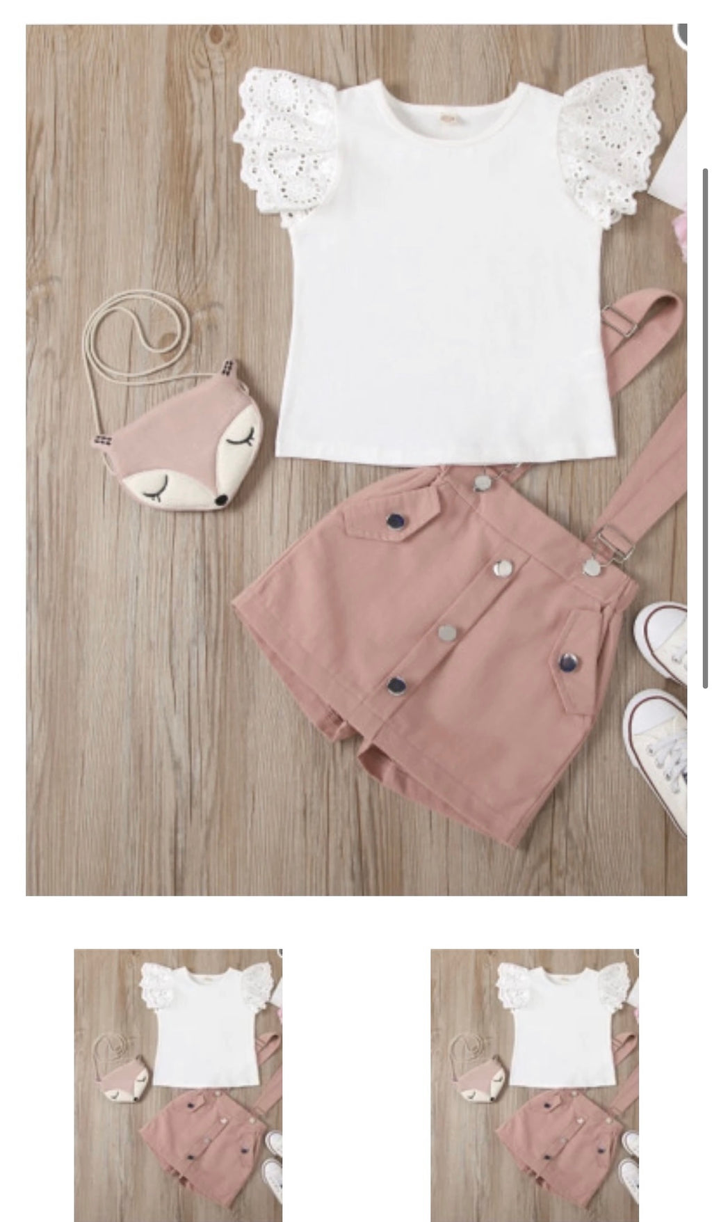 Little Girls 2 piece overall set