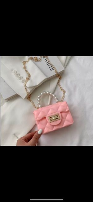 Toddler Pearl Crossbody Pink