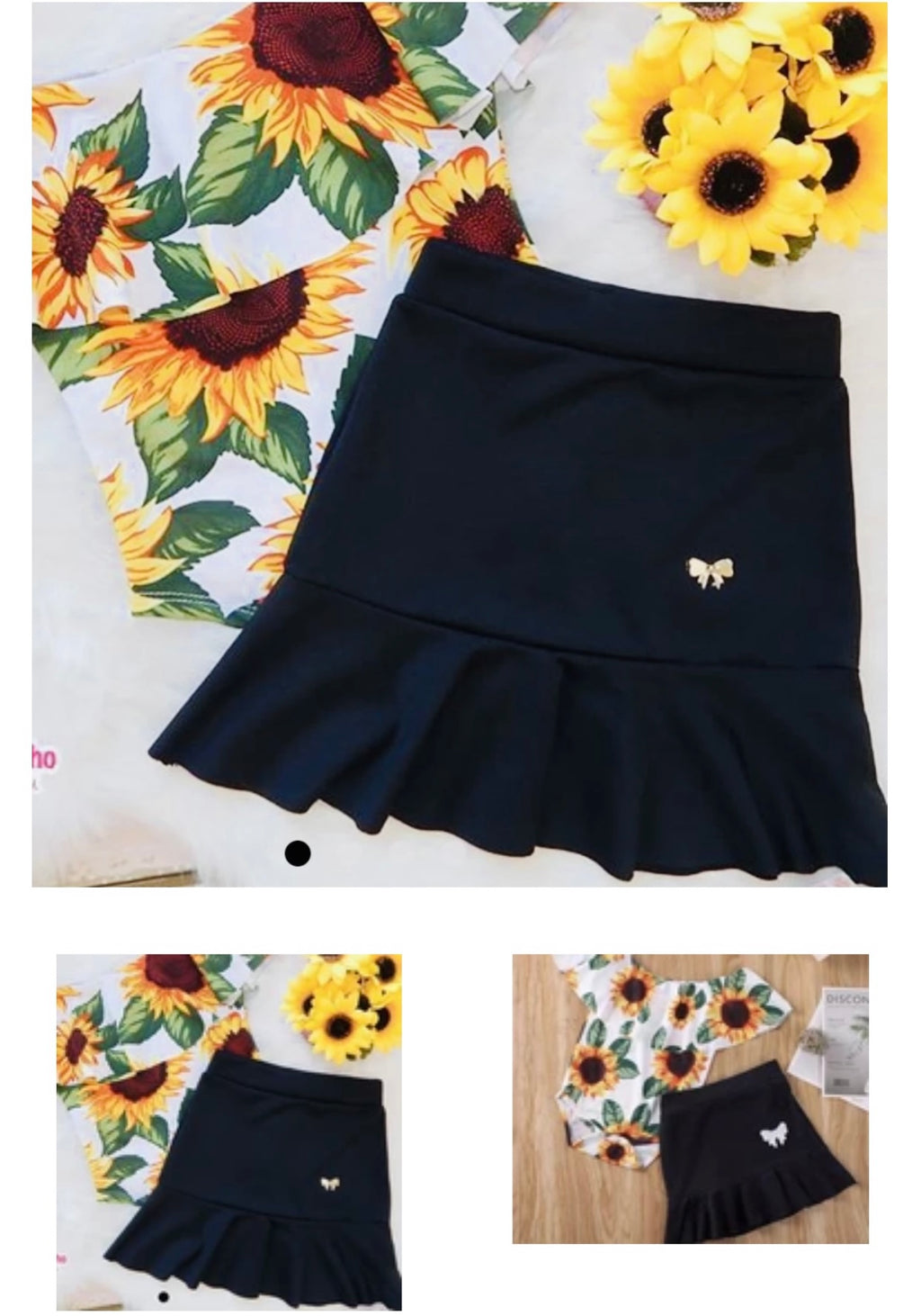 Sunflower 2 piece Skirt Set