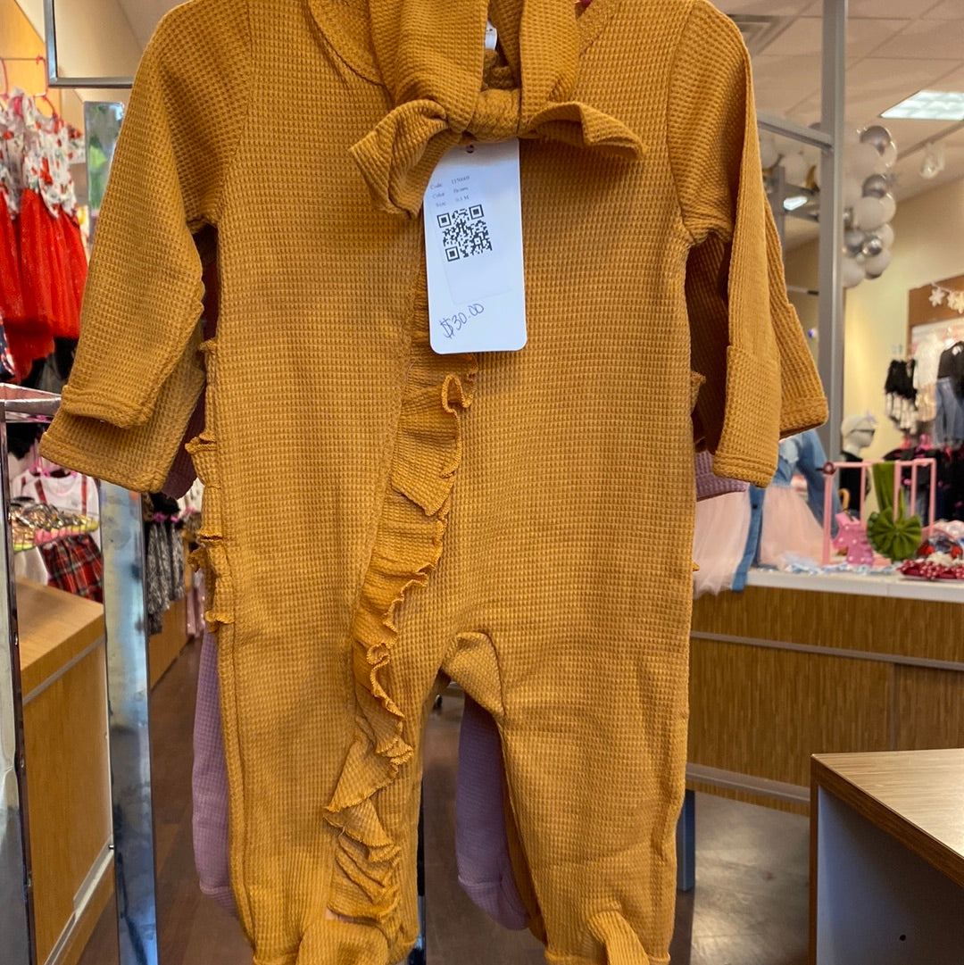 Girls brown onesie