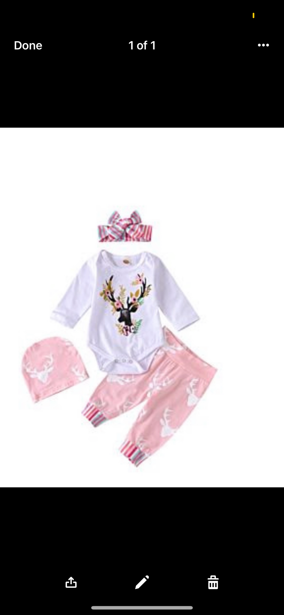 2 piece Pink Deer Set