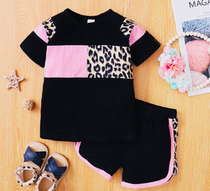 Pink and Black Leopard Set