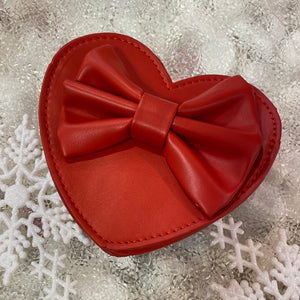 Red heart purse