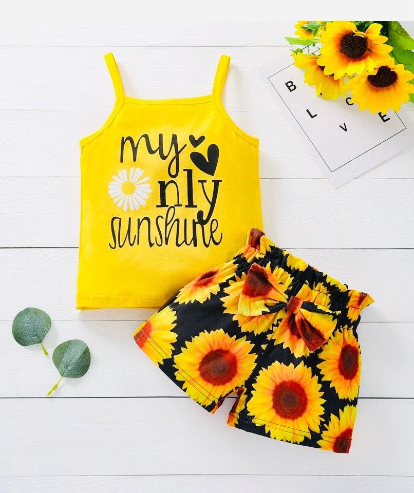 Girls My Only Sunshine Sunflower Set