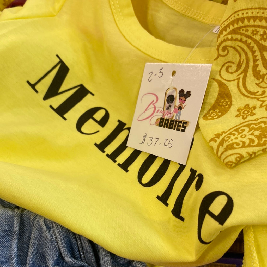 Girls memoire yellow