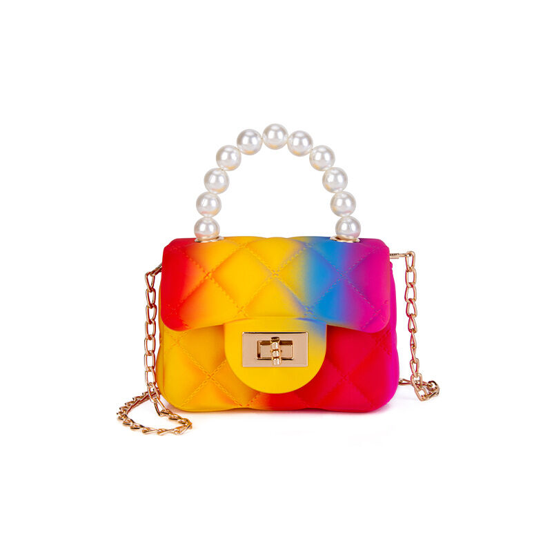 Toddler pearl Crossbody Rainbow