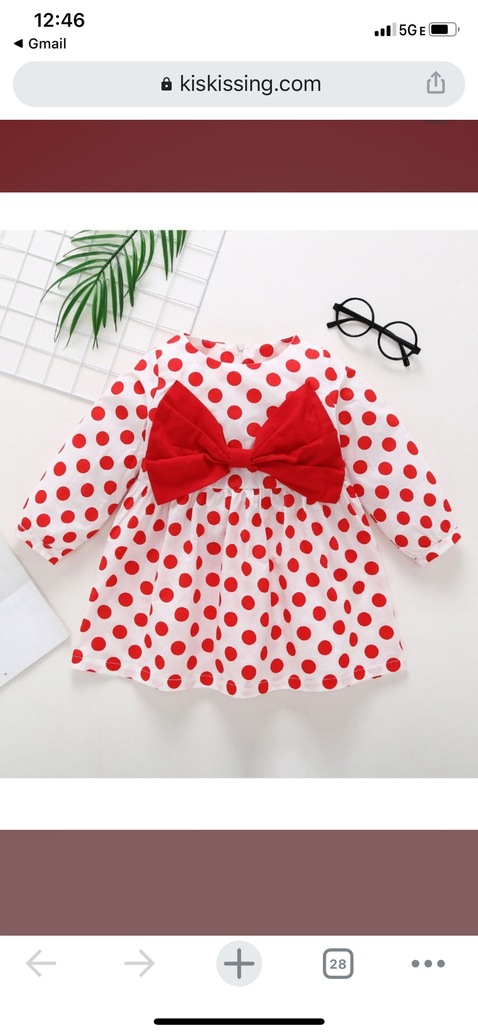 Hello Santa red and white polka dot dress