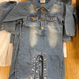 Boys denim onesie