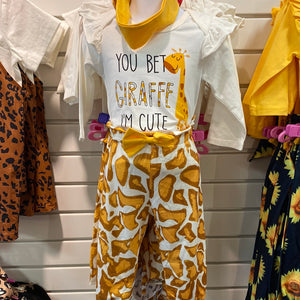 Girls “you bet giraffe” 3 piece set