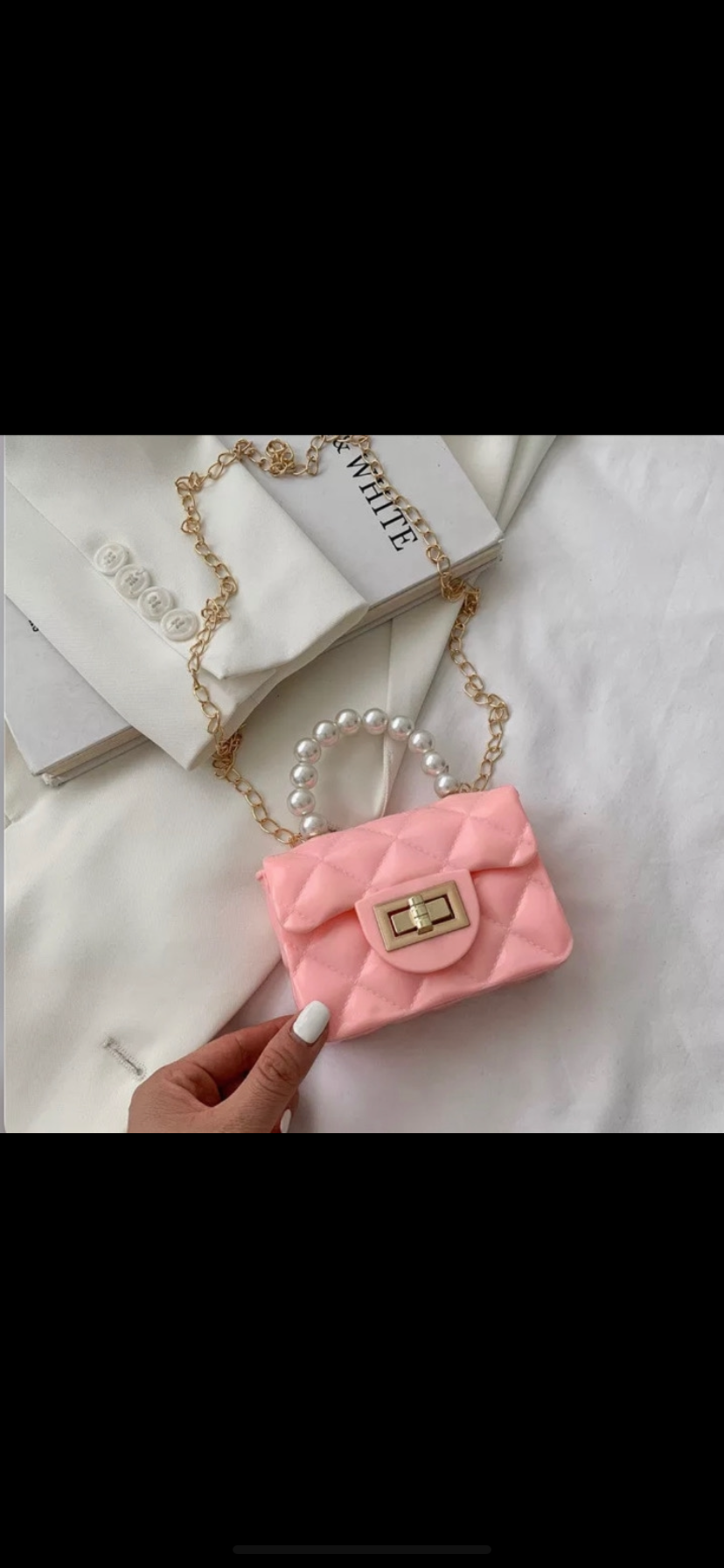 Toddler Pearl Crossbody Pink