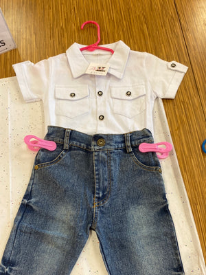 Boys white tee/jean