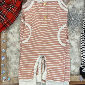 Girls pink stripped onesie