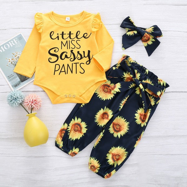 Sunflower little Miss sassy set