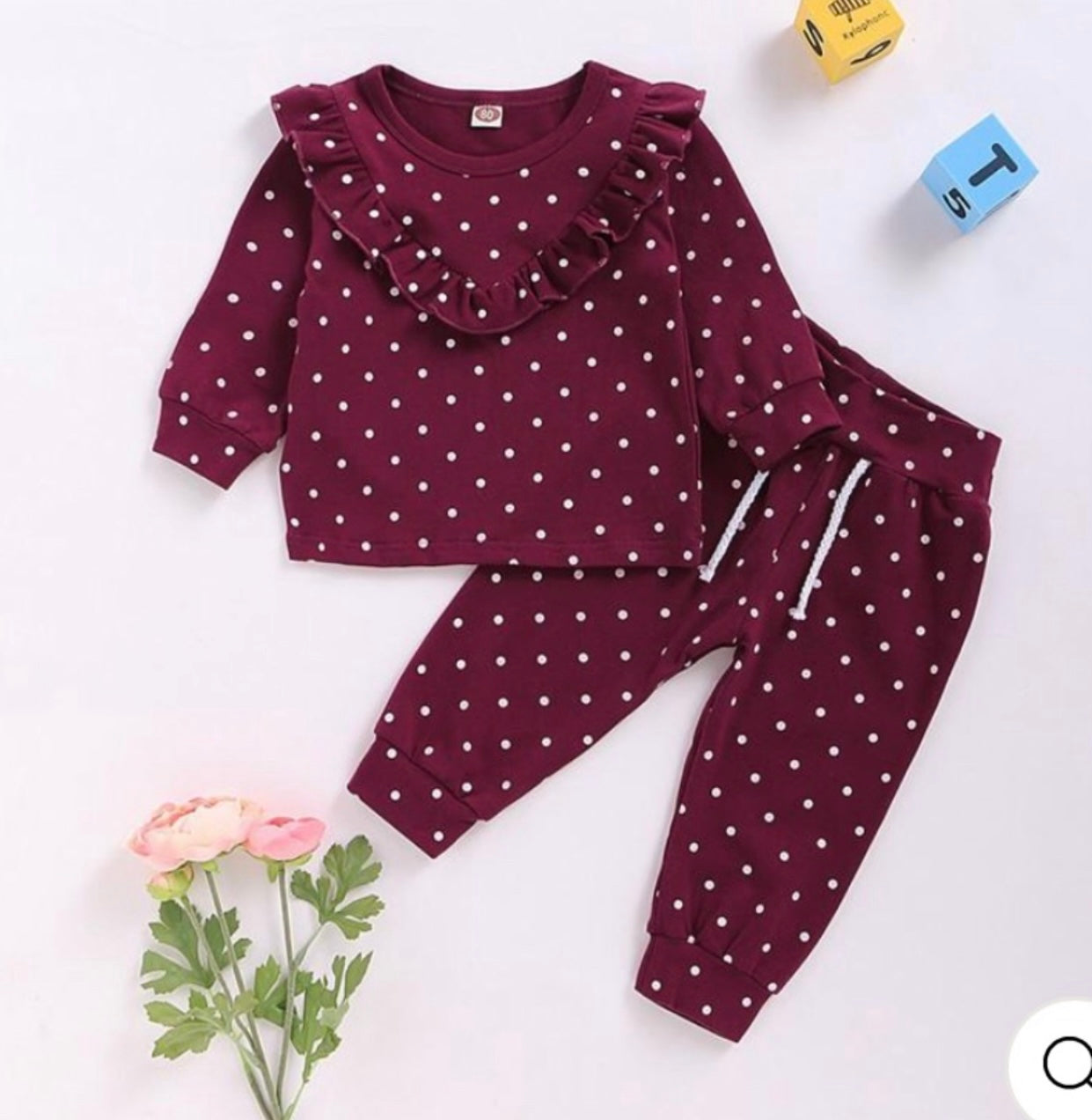 2 Piece Burgundy set