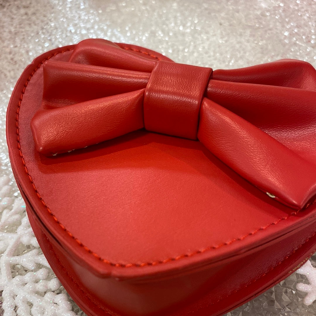 Red heart purse