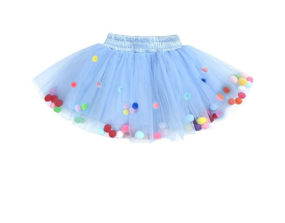 Blue Green Pom Pom TuTu