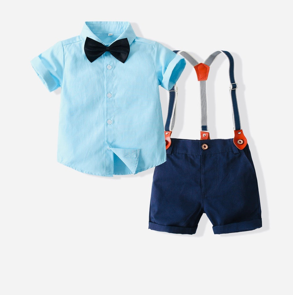 Boys Blue Suspender Set