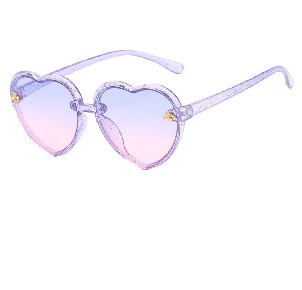 Purple Heart Shape Sunglasses