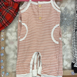 Girls pink stripped onesie