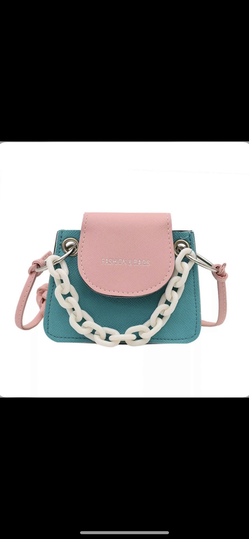 Toddler Blue and Pink Crossbody Handbag